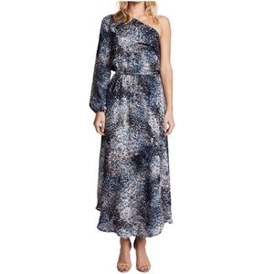 Ramy Brook One Shoulder Silk Maxi Dress